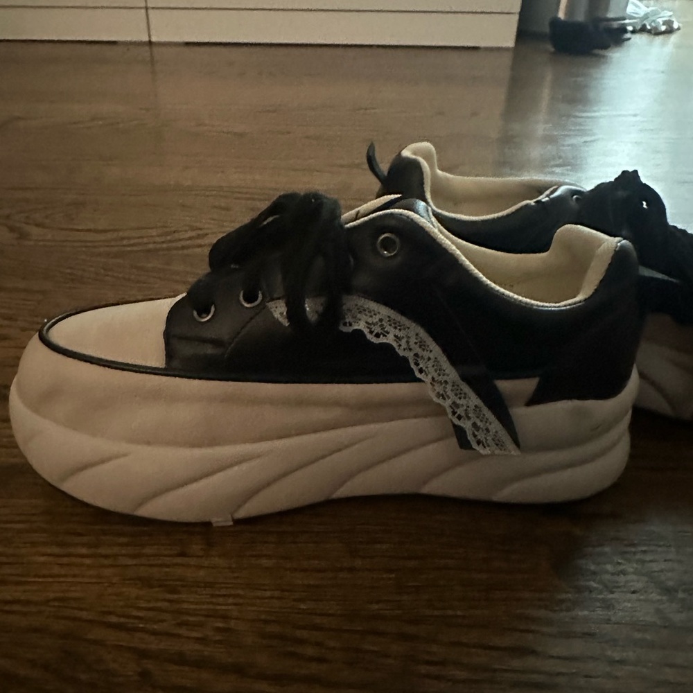 coquette platform sneakers